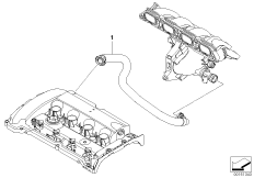 Система вентиляции картера для BMW R56 Cooper S N14 (схема запасных частей)