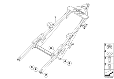 Задняя часть рамы для MOTO K44 K 1300 GT (0538,0539) 0 (схема запасных частей)