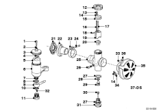 карбюратор для BMW T24 R24 0 (схема запасных частей)