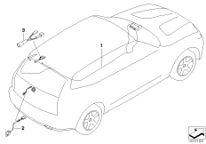Провода аудиосистемы для BMW E83N X3 3.0d M57N2 (схема запасных частей)
