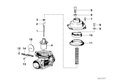 Поршень карбюратора/игла жиклера для MOTO 2476 R90/6 0 (схема запасных частей)