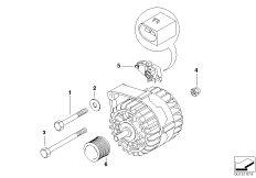 Детали генератора для BMW E63N 650i N62N (схема запасных частей)