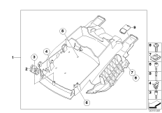 Деталь заднего кронштейна для BMW K40 K 1200 S (0581,0591) 0 (схема запасных частей)