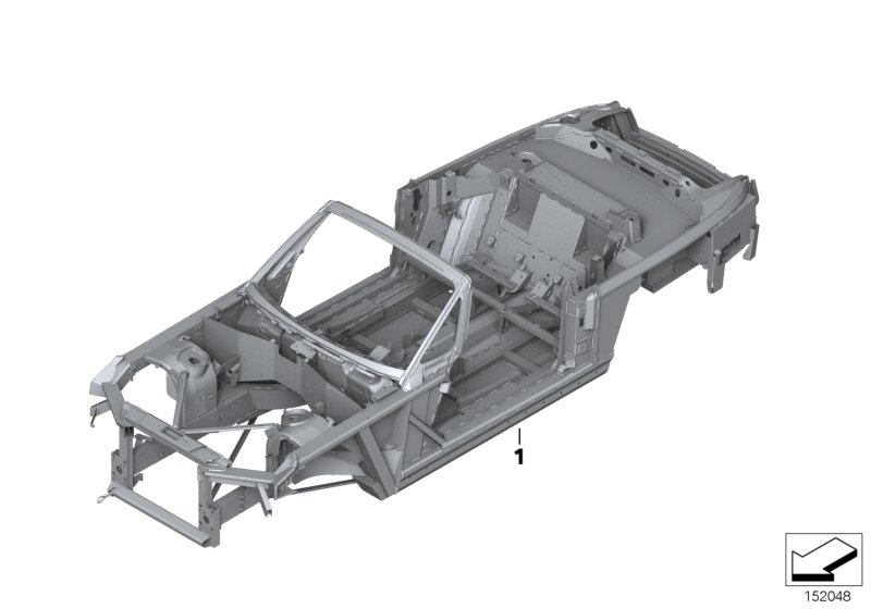 Каркас кузова для BMW RR2N Drophead N73 (схема запчастей)