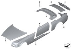 Наружная облицовка для BMW RR2N Drophead N73 (схема запасных частей)