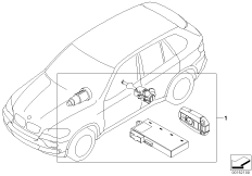 одновременное запирание для BMW E70N X5 M50dX N57X (схема запасных частей)