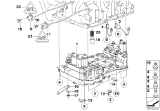 GA6F21WA - блок управления и доп.эл-ты для MINI R55 Cooper S N14 (схема запасных частей)