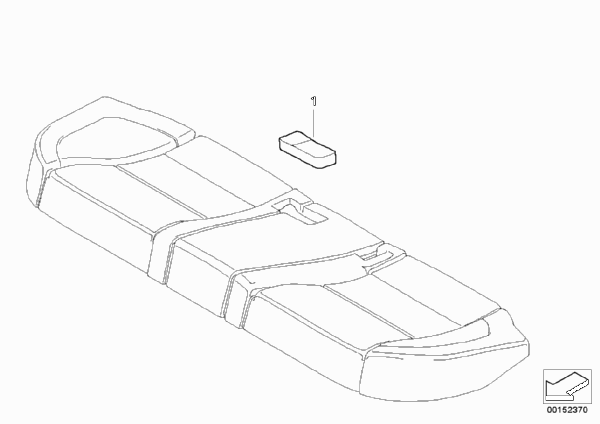 Набивка и обивка базового сиденья Зд для BMW E60 530i M54 (схема запчастей)
