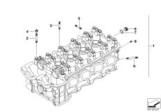 головка блока цилиндров для BMW E90 320si N45 (схема запасных частей)