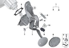 Педальный механизм для BMW R59 Cooper S N18 (схема запасных частей)
