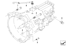 Крепление/дополнит.элементы КПП для BMW E85 Z4 2.5si N52 (схема запасных частей)