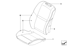 Обивка Individual многоф.сид.в M-стиле для BMW E61N M5 S85 (схема запасных частей)
