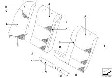 Люк Individual, климат-кожа,сиденье Зд для BMW E60 M5 S85 (схема запасных частей)