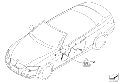 Жгуты проводов двери для BMW E93N 320i N43 (схема запасных частей)