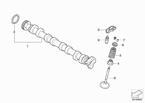 Распредвал управления впускн.клапанами для BMW R55 One N12 (схема запчастей)