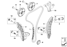 Приводная цепь механ.газораспределения для BMW R55 Cooper N12 (схема запасных частей)