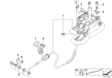 Механизм ПП стептроник АКПП для BMW E61 550i N62N (схема запасных частей)