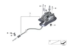 Перекл.КПП стептроник привод на все кол. для BMW E60 530xd M57N2 (схема запасных частей)