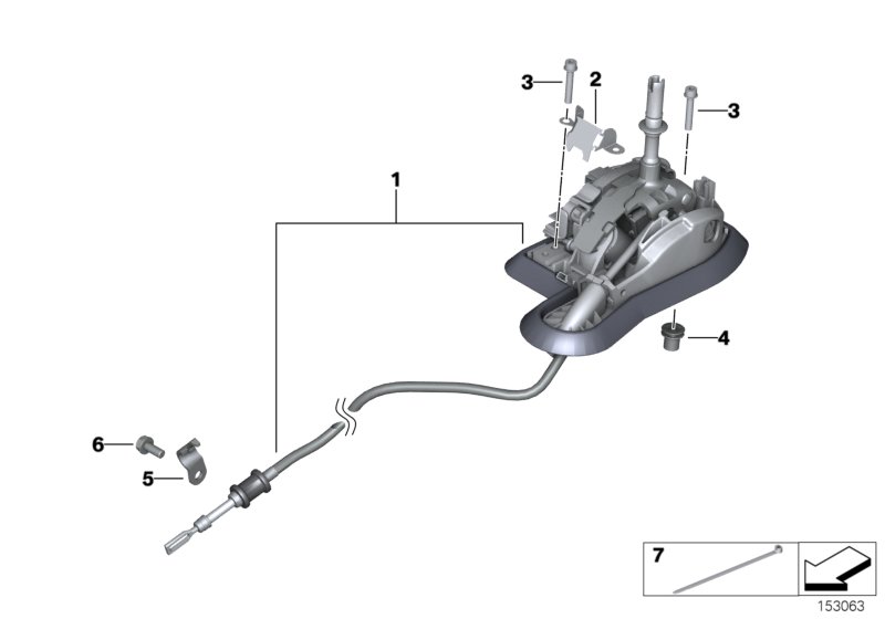 Перекл.КПП стептроник привод на все кол. для BMW E91 325xi N53 (схема запчастей)