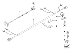 Пучок проводов активного рул.управления для BMW E82 135i N55 (схема запасных частей)