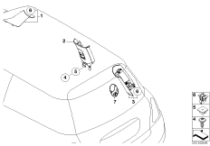 Облицовка стойки A / B / C / D Внутр для BMW R50 Cooper W10 (схема запасных частей)