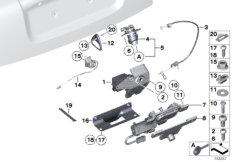 Багажная дверь/система запирания для BMW RR1N Phantom N73 (схема запасных частей)