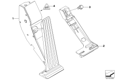 Привод педали аксел./модуль педали акс. для BMW E53 X5 3.0d M57N (схема запасных частей)