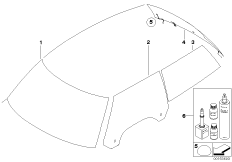 Остекление для MINI R56 Cooper S N14 (схема запасных частей)