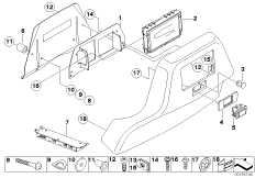 Индив.доп.элем.Rear Seat Infotainment для BMW E66 760Li N73 (схема запасных частей)