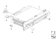 Контроллер аудиосистемы M для BMW E61 525xi N52 (схема запасных частей)
