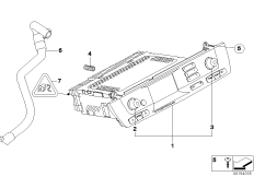 Радиоприемник системы навигации BMW для BMW E83 X3 3.0d M57N (схема запасных частей)