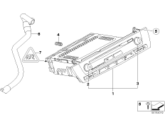 CID-панель управления CD для BMW E83N X3 1.8d N47 (схема запасных частей)
