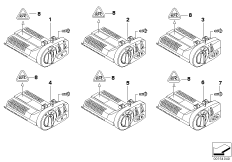 Блок переключателей освещения для BMW E85 Z4 2.2i M54 (схема запасных частей)