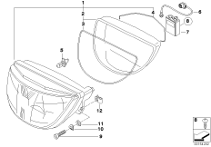 Ксеноновые фары для BMW 89V3 K 1200 LT 04 (0549,0559) 0 (схема запасных частей)