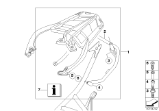 Фиксатор для чемодана для BMW K71 F 800 S (0216,0226) 0 (схема запасных частей)