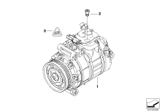 RP компрессор кондиционера для BMW E90N 335d M57N2 (схема запасных частей)