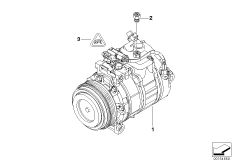 RP компрессор кондиционера для BMW E91 335d M57N2 (схема запасных частей)