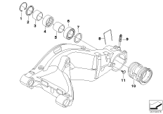 Эксцентрик качающегося рычага для BMW K71 F 800 GT (0B03, 0B13) 0 (схема запасных частей)