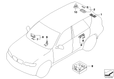 Различн.освет.прборы/коробка запасн.ламп для BMW E83 X3 2.0d M47N2 (схема запасных частей)