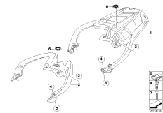 Поручень с креплением для багажа для BMW K73 F 800 R 15 (0B04, 0B14) 0 (схема запасных частей)