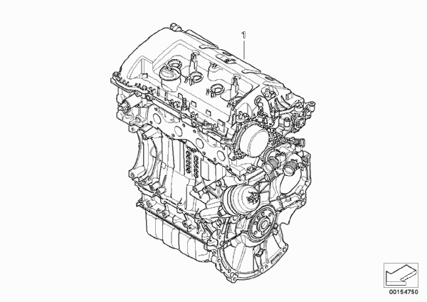 Силовой агрегат для BMW R56 One N12 (схема запчастей)