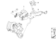 Вакуумная сист.управл.турбонагнетателем для BMW R56 Cooper S N14 (схема запасных частей)