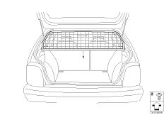 Разделительная решетка багажн.отделения для BMW E46 316i N42 (схема запасных частей)