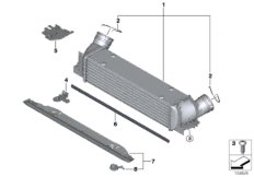 Охладитель наддувочного воздуха для BMW E92N 335d M57N2 (схема запасных частей)