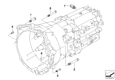 Крепление/дополнит.элементы КПП для BMW E46 330xi M54 (схема запасных частей)