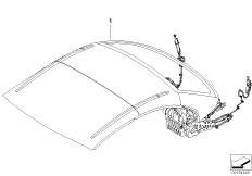 Опускающаяся жесткая крыша для BMW E93 M3 S65 (схема запасных частей)