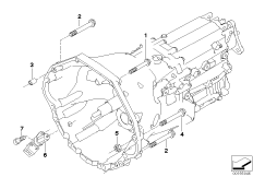Крепление/дополнит.элементы КПП для BMW E60 540i N62N (схема запасных частей)