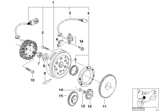 генератор для BMW R131 G 650 GS 09 (0178,0179) 0 (схема запасных частей)