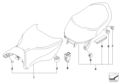 Сиденье для MOTO K44 K 1200 GT (0587,0597) 0 (схема запасных частей)