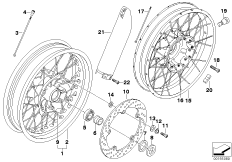 Комплект колес Strasse для BMW K25H HP2 Enduro (0369,0389) 0 (схема запасных частей)